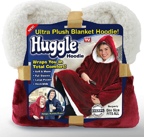 Oversized Sherpa Blanket Sweatshirt with Hood